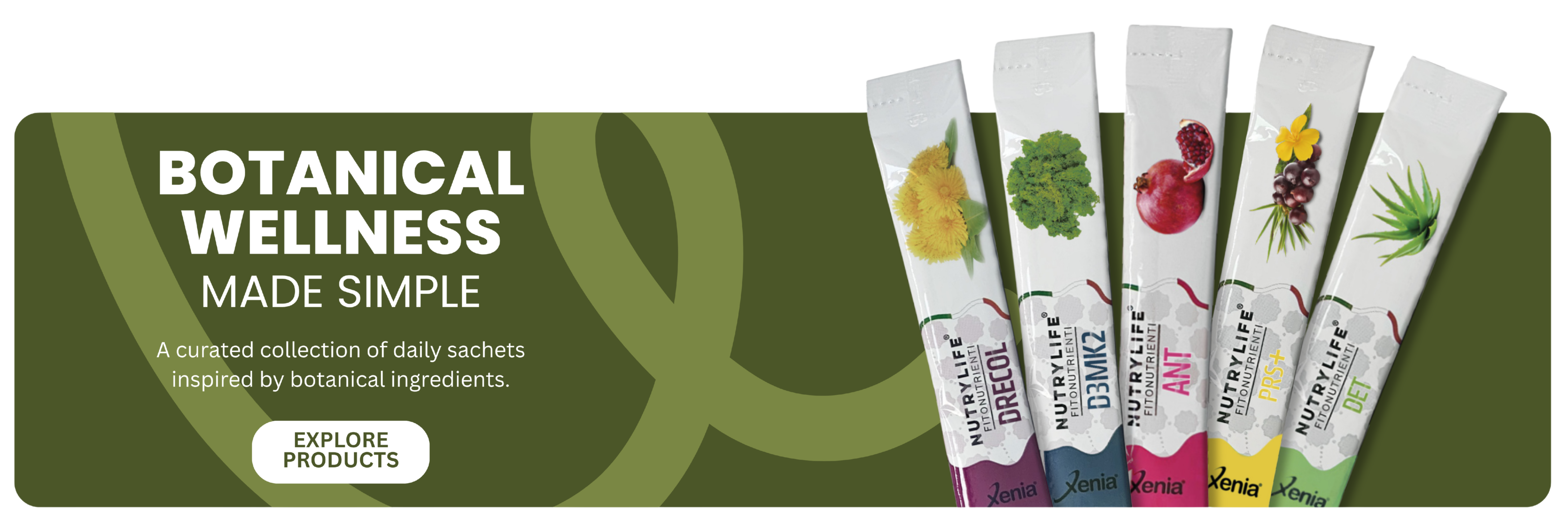 Botanical wellness made simple — a curated collection of daily sachets inspired by botanical ingredients